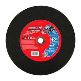 Diablo Steel Demon High Speed Metal Cut - Off Disc - Ideal for Cutting Steel, Angle Iron and Sheet Metal - 12" Diameter, 1/8" Thickness, 6,350 Max RPM - DBDS12125A01F