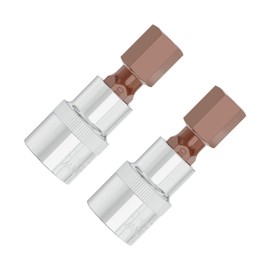 FOCMKEAS 2PCS 3/8" Drive H10(10mm) Hex Bit Socket, Heat Treated S2 Steel Allen Bits, CR-V Socket 1.9" Length