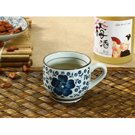 Nishida 120015 Coffee Cup (Blue Camellia) 5.3 fl oz (150 ml) / Cup / Japanese Tableware