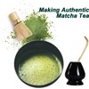 METOY Matcha Whisk Set, 4pcs Japanese Tea Set,Matcha Whisk,Traditional Scoop,