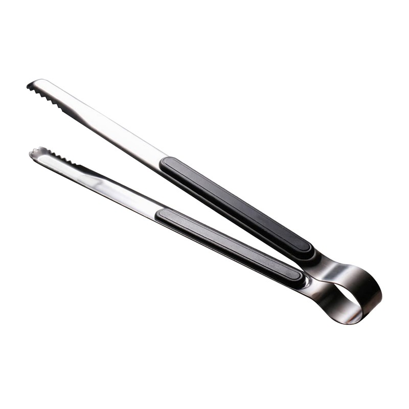 Barbecue Tongs Teeth Kitchen Cooking Tongs 25.5cm Solid Stainless Steel