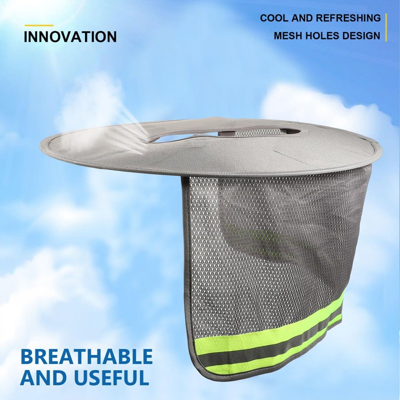 TOVINANNA Hard Hat Sun Shield, Full Standard Brim Mesh Sunshade