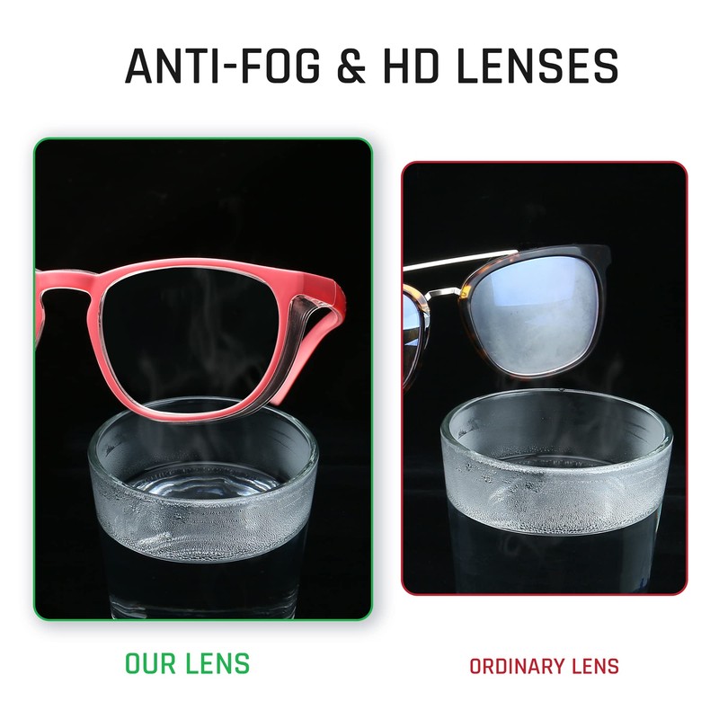 MEIGIX Stylish Safety Glasses, Clear Anti-Fog Anti-Scratch Protective Glasses For