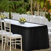 TURSTIN 2 Pieces Black Plastic Table Skirts 14 x 29