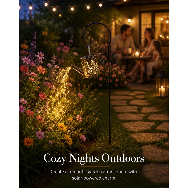 Solar Watering Can Garden Light for Outdoor Decor – Cascading