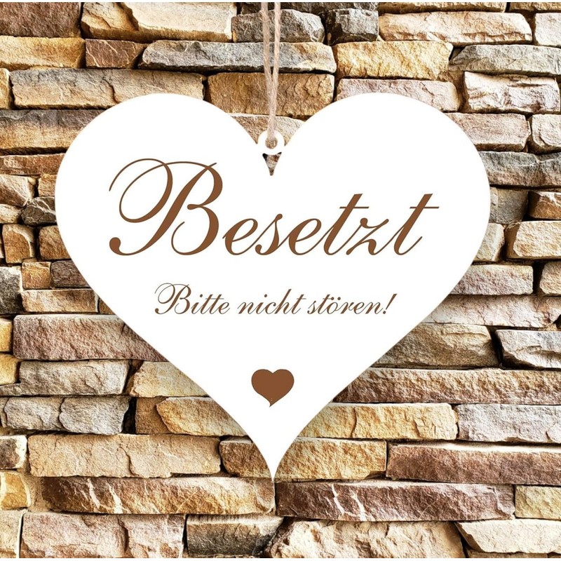 Dekolando Home Accessories Heart Plaque Engraved Toilet Door Sign 13