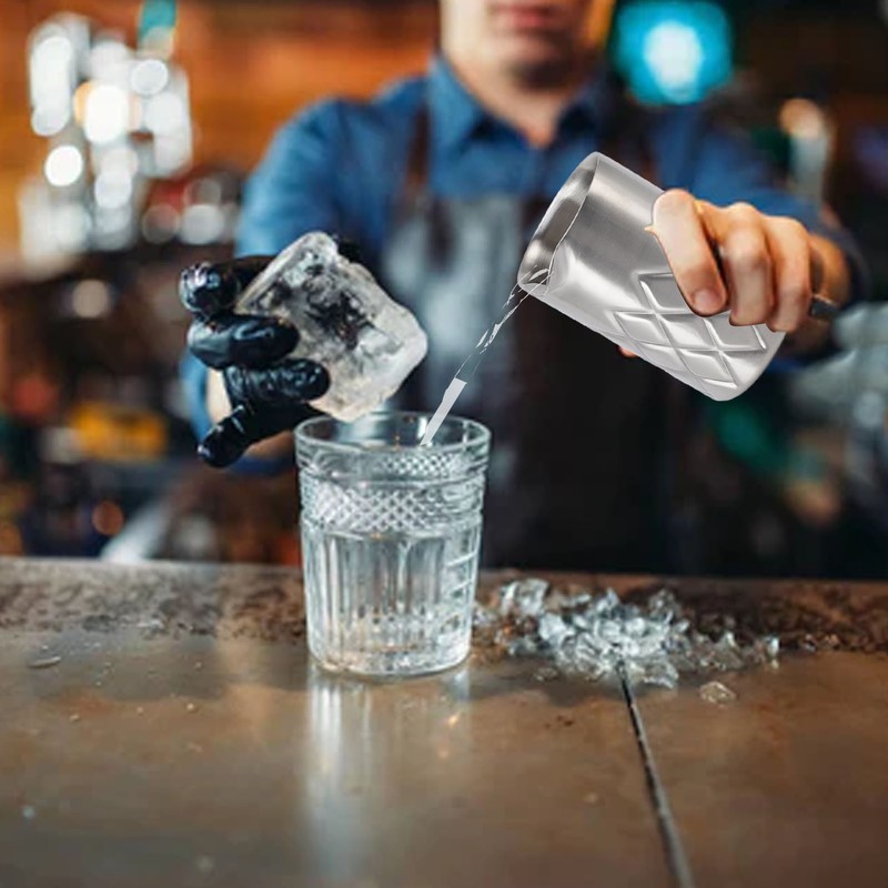 Stainless Steel Mixing Glass Double Wall Unbreakable Rust Protection Cocktail