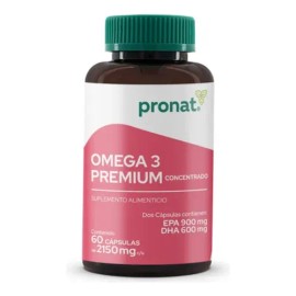 Suplemento Omega 3 Premium Concentrado - Pronat - 1,500 mg EPA+DHA 60 Cápsulas