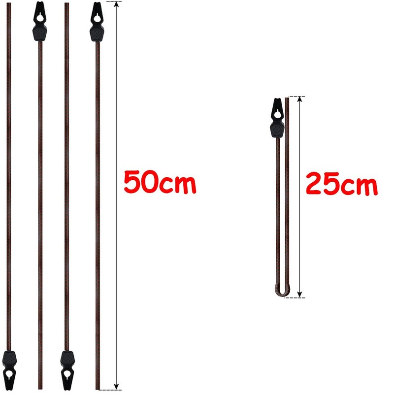 Magma 12 Elastic Tension Ropes with Quick Releases, Robust Tie