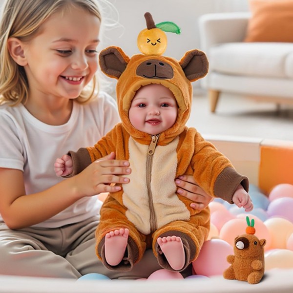 BABESIDE 17-Inch Lifelike Baby Doll Set – Soft Weighted Body,