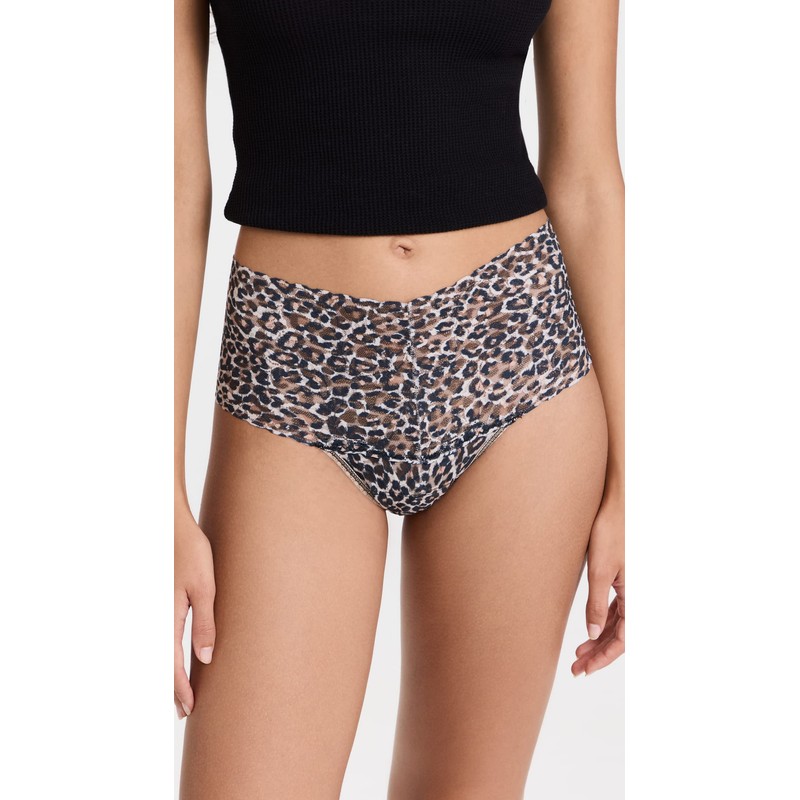 hanky panky, Signature Lace Retro Thong, Leopard, One Size (0-12)
