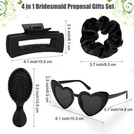 Elcoho 16 Coleteros para Dama de Honor, Regalos de Propuesta, Coleteros, Pinzas para El Pelo, Pinzas para El Pelo de Despedida de Soltera, Peines para Gafas de Sol En Forma de Corazón, Regalo para Niñ