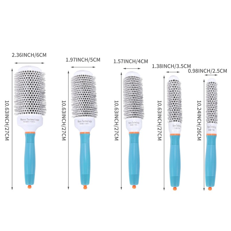 Clickinline Roller Comb Professional 5 Size Hair Dressing Brushes High