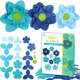 Creanino® Children's Craft Set | Craft Paper Set | Craft Fun for the Family | Decorative Flowers | DIY Craft Set | Craft Set Children | Craft Sets | Flowers Craft Children
