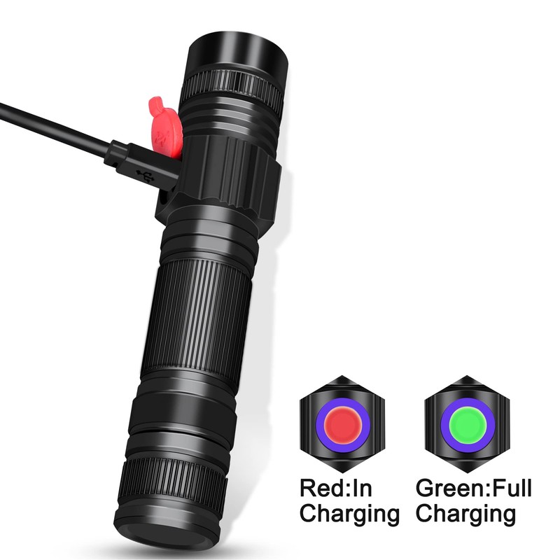 DARKBEAM UV Flashlight 395nm Blacklight Rechargeable USB, Wood's lamp Ultraviolet