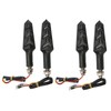 4Pcs Motorcycle LED Turn Signals Daytime Running Lights Blinker Front