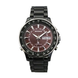 [ARTSTATE W335B]腕時計 メンズ 電波時計, 日付と曜日の表示, ライト機能搭載, ブラック,セラミック製,長いバッテリー寿命