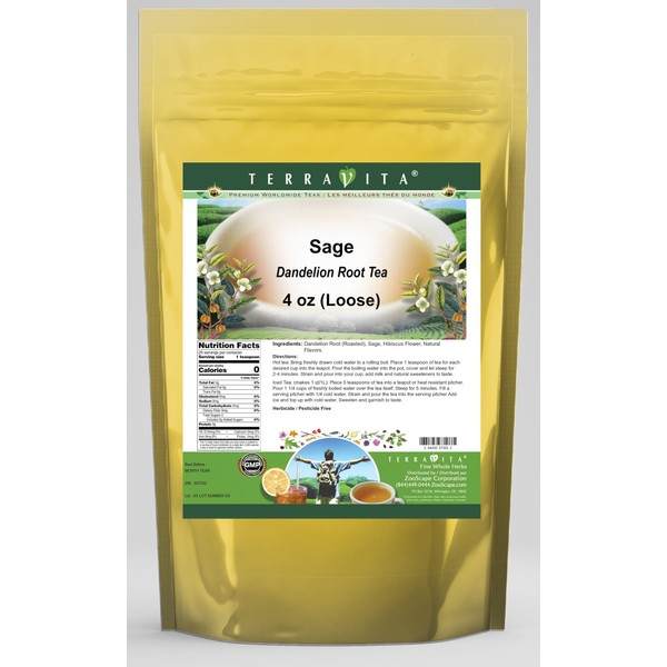 Sage Dandelion Root Tea (Loose) (4 oz, ZIN: 557352)