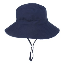 Mini angel Baby Sun Hat Kids Summer UPF 50+ Sun Protection Beach Wide Brim Toddler Baby Boy Girl Bucket Hat 1Pc (Navy,2-6Years)