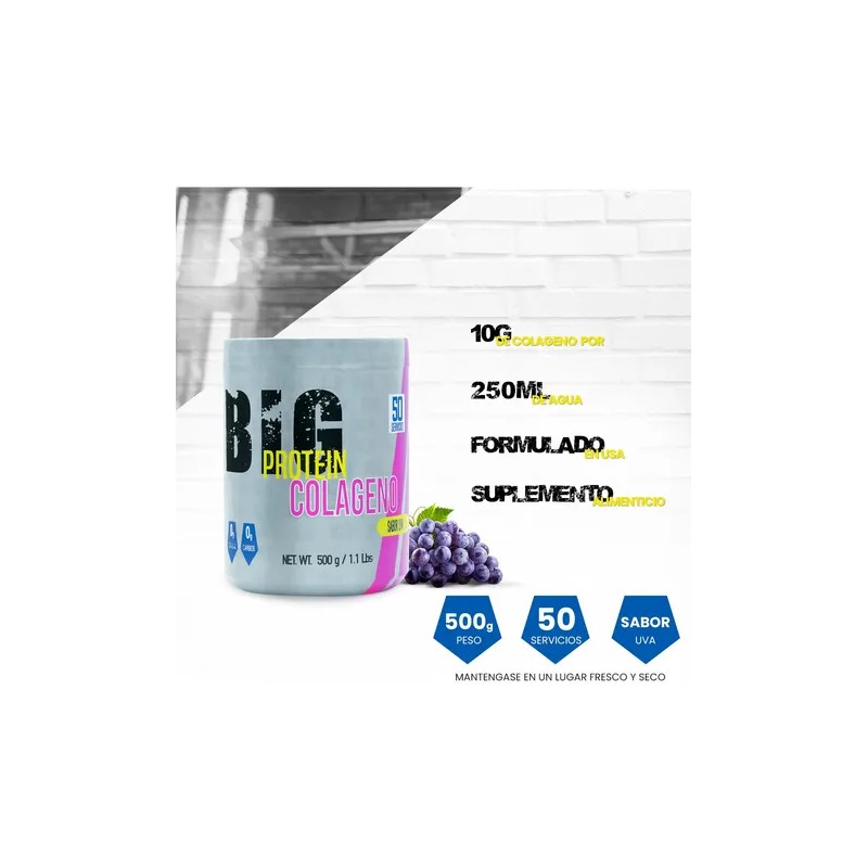 Colágeno Hidrolizado Big 500gr Varios Sabores 100 Servicios