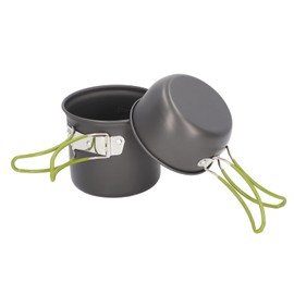 Juego de Cocina para Acampar con Olla Y Tazón Kit de Utensilios de Cocina de Metal de Grado Alimenticio para Acampar Viajes Picnic
