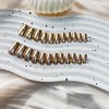 Light Bronze Chrome Square Press on Nails Short,SXVME Metallic Fake