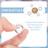 UNICRAFTALE 2 Sizes 4 Pcs Spring Gate Rings Stainless Steel