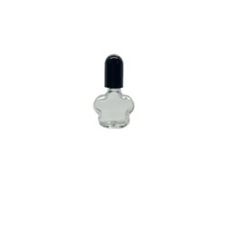 Caribbean Coastal Delights Travel-Friendly Crafts 1 Dram (1/8 oz) Flower-Shaped Glass Bottle - Refillable, Empty Container for Homemade Essential Oils, Fragrances, and Aromatherapy Projects (3 pack)