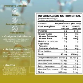 Colágeno Hidrolizado Puro 100 Peptipus Biosuple De 300g Sin sabor                                                                                     