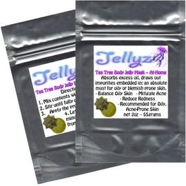 Generic Jellyz Tea Tree Peel-Off Body Jelly Mask At-Home 2oz / 55G Packet, Green