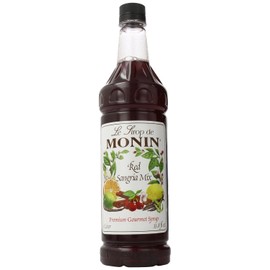 Monin Flavored Syrup, Red Sangria Mix, 33.8-Ounce Plastic Bottle (1 liter)
