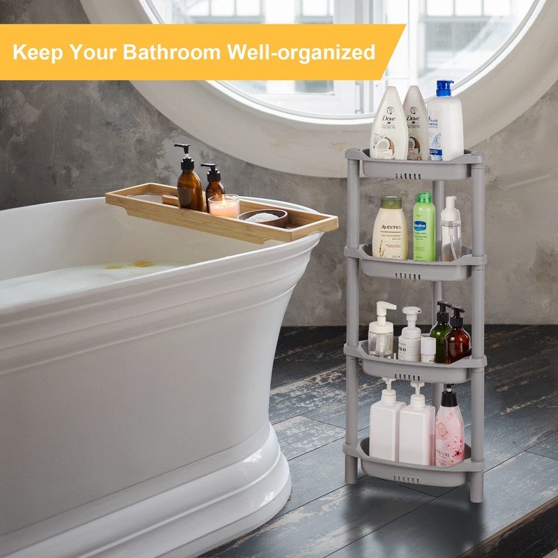 ELYKEN 4 Tier Shower Caddy Organizer Shelf Corner, 14.4 x