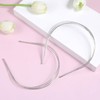 2Pcs Multi Layers Metal Headbands for Women Silver Elegant Thin