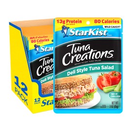 StarKist Tuna Creations Deli Style Tuna Salad Pouch (3 oz - 12 Pack) Wild Caught, High Protein Shelf Stable Seafood, Gluten Free, Soy Free, No Draining, Ready to Eat for Salads and Sandwiches