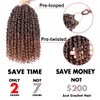 Leeven Ombre Red Pre-Twisted Passion Twist Crochet Hair 10 Inch
