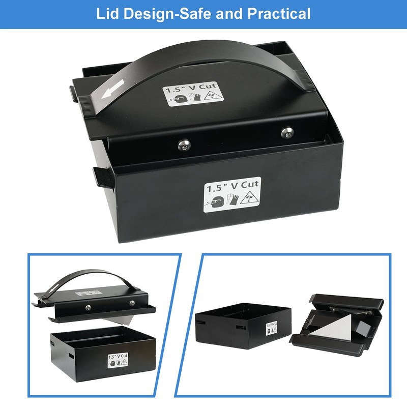 Duct Board Cutting Tool with Lid, 1.5" V-Cut Duct Board