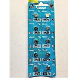 Vinnic L626-C10-Ag4 Alkaline Manganese Button (Pack of 10) Cells