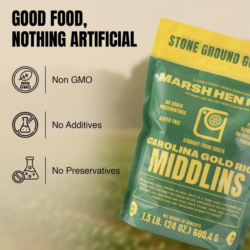 Marsh Hen Mill Carolina Gold Rice Middlins | Premium Heirloom