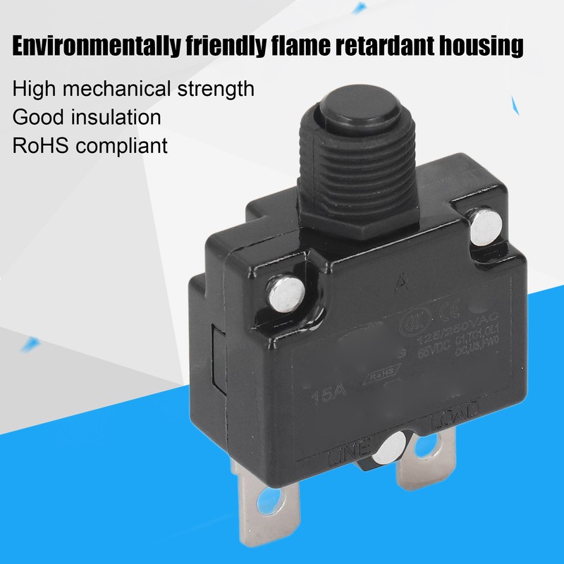 10Pcs Automatic Reset Relay Fuse 15A Thermal Switch Circuit Breaker