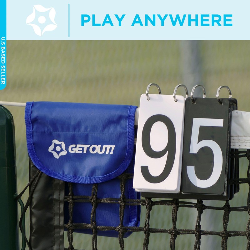 Get Out! Over Net Portable Tennis Game Score Keeper, Numbered