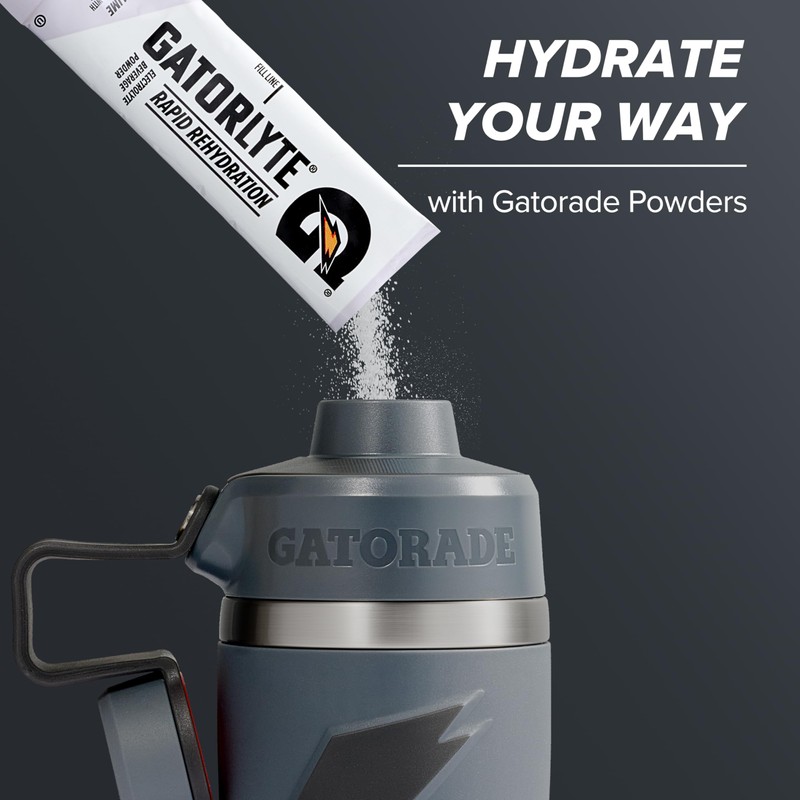 Gatorade 'Overtime' 32oz Stainless Steel Water Bottle, Twist Cap, Royal