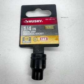 Husky 1/4" Knurl Grip Universal Socket 3/8" Non-Impact SAE Free Shipping  READ