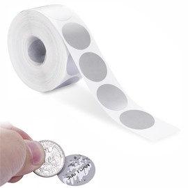 300 Pieces Round Transparent Stickers,2.5cm Diameter Scratch-Off Round Clear Sticky Dots,Suitable for Lottery Tickets,DIY Raffle Card Creating,Games Revea.