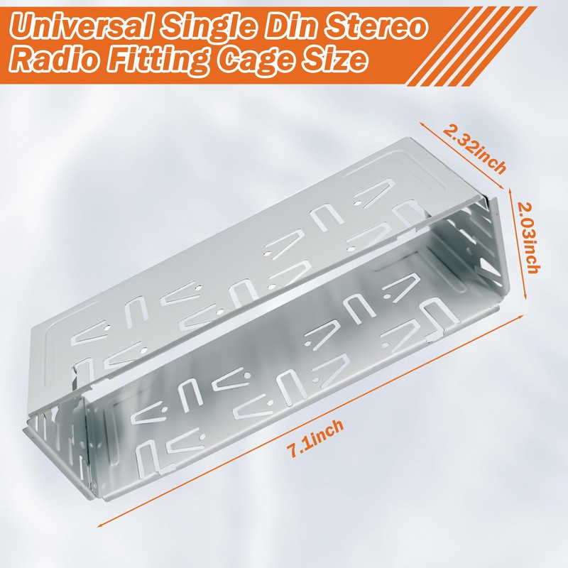 Sthovd Universal Single Din Stereo Radio Replacement Fitting Cage Kit