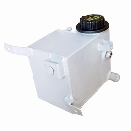 HCHCSPEED Aluminum Coolant Reservoir Radiator Expansion Tank Compatible With 08-18 Ford Explorer/Police Interceptor/Taurus 09-16 Lincoln MKS 08-19 Mercury Sable 603-364 Silver