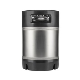 TMCRAFT New 1.75 Gallon Ball Lock Keg, Stainless Steel Beer Keg with Dual Rubber Handle for Home Brew