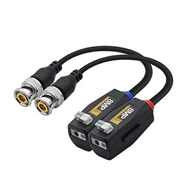 YACSEJAO Video Balun HD-CVI TVI AHD CVBS Passive Connector BNC Video Balun Transceiver Cable for 4K 1080P 960P 720P 8MP 6MP 5MP 4MP 3MP CCTV Security DVR Surveillance Camera System -1 Pair
