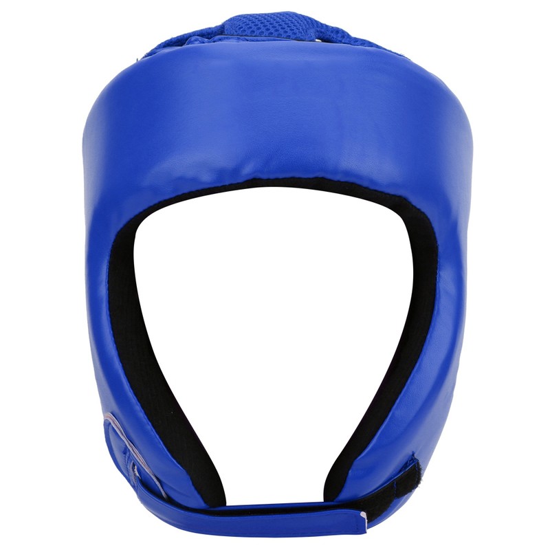 Boxing Helmet PU Leather Adjustable Head Guard Sanda Kickboxing Training
