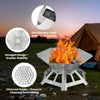 21" Portable Outdoor Fire Pit with Charcoal Grill Net &