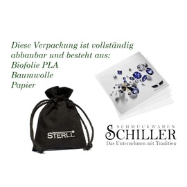 STERLL Men's Necklace Black Cross Pendant Silver 925 Eco Packaging The Best Men Gifts, Stainless Steel, No Gemstone